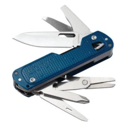 Quality Knives Store -Quality Knives Store LT832877 Leatherman Free T4 Navy Fanned